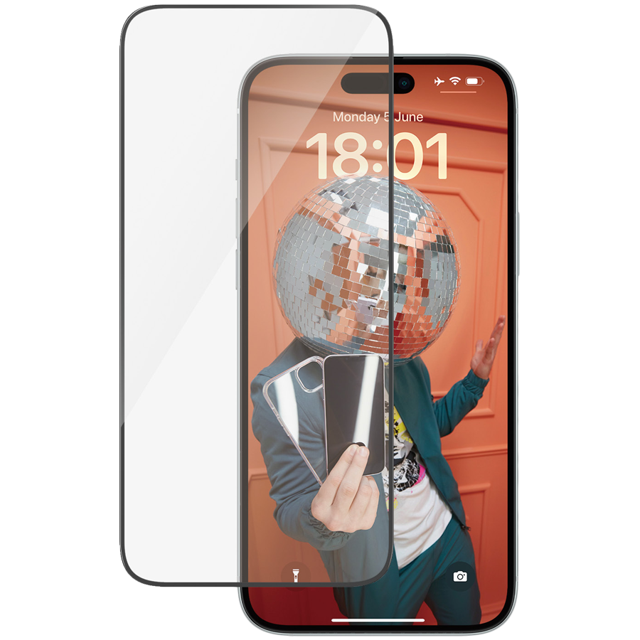 PanzerGlass Screen Protector iPhone 15 Plus - Ultra-Wide Fit w. EasyAligner