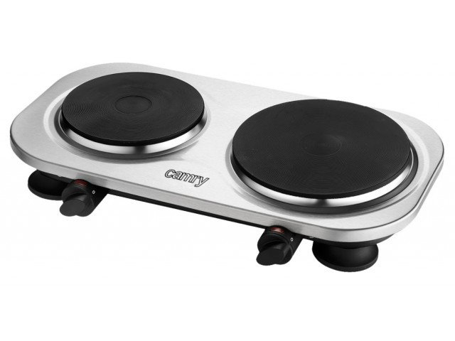 Camry - CR 6511 - Number of burners/cooking zones 2 - Rotary knobs - Stainless steel - Electric