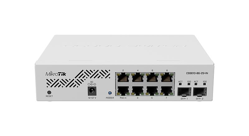 MikroTik - Cloud Router Switch - CSS610-8G-2S+IN