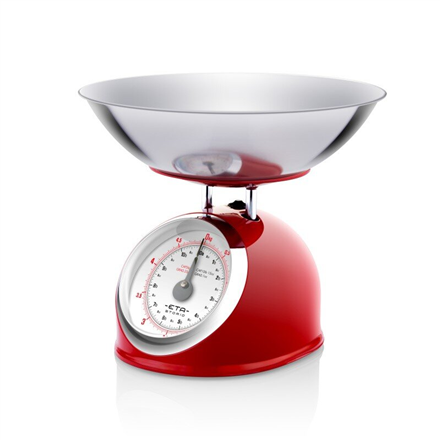 ETA - Kitchen scale - ETA577790030 Storio - Maximum weight (capacity) 5 kg - Graduation 25 g - Red