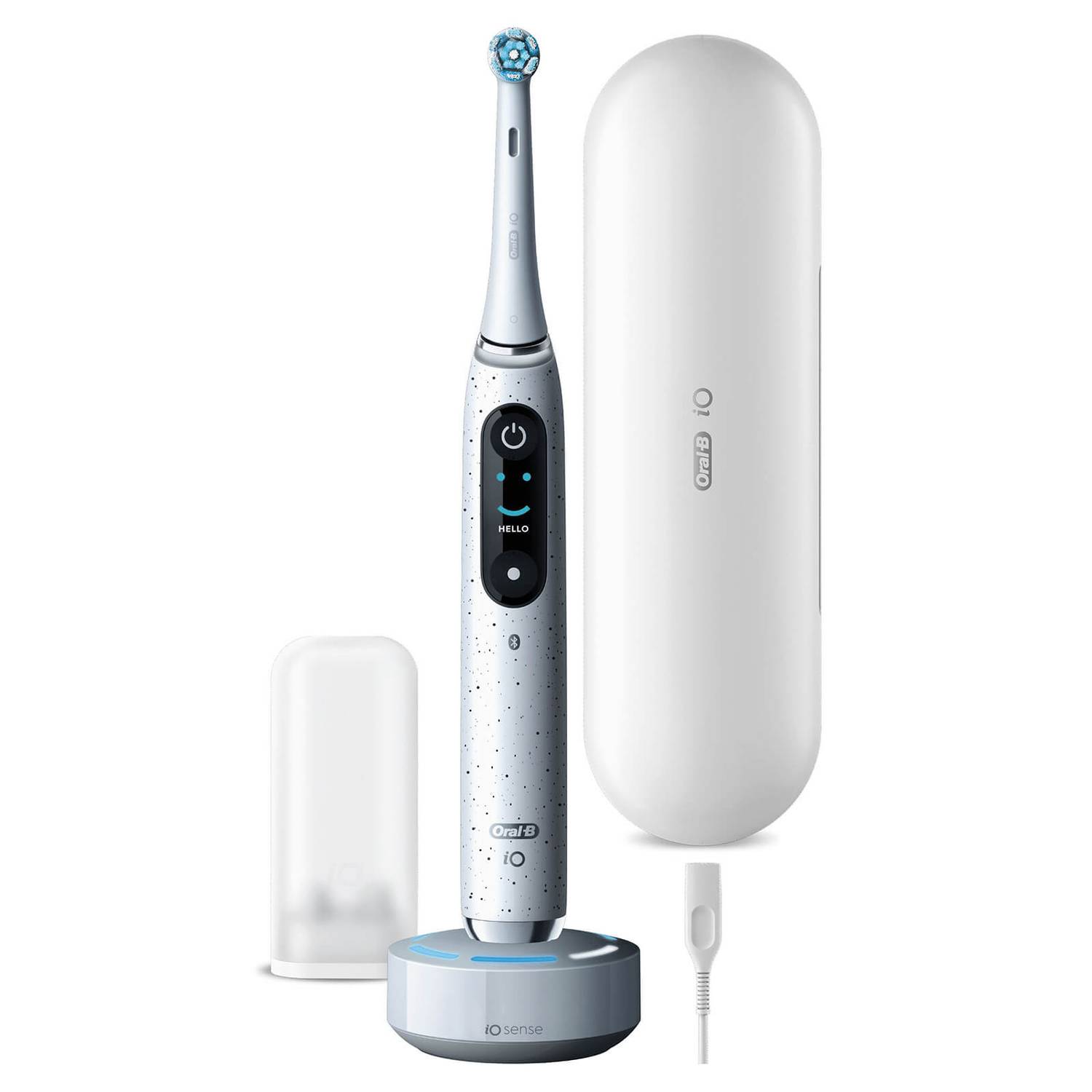 Oral-B - Electric Toothbrush - iO10 Series - Rechargeable - For adults - Number of brush heads included 1 - Number of teeth brushing modes 7 - Stardust White