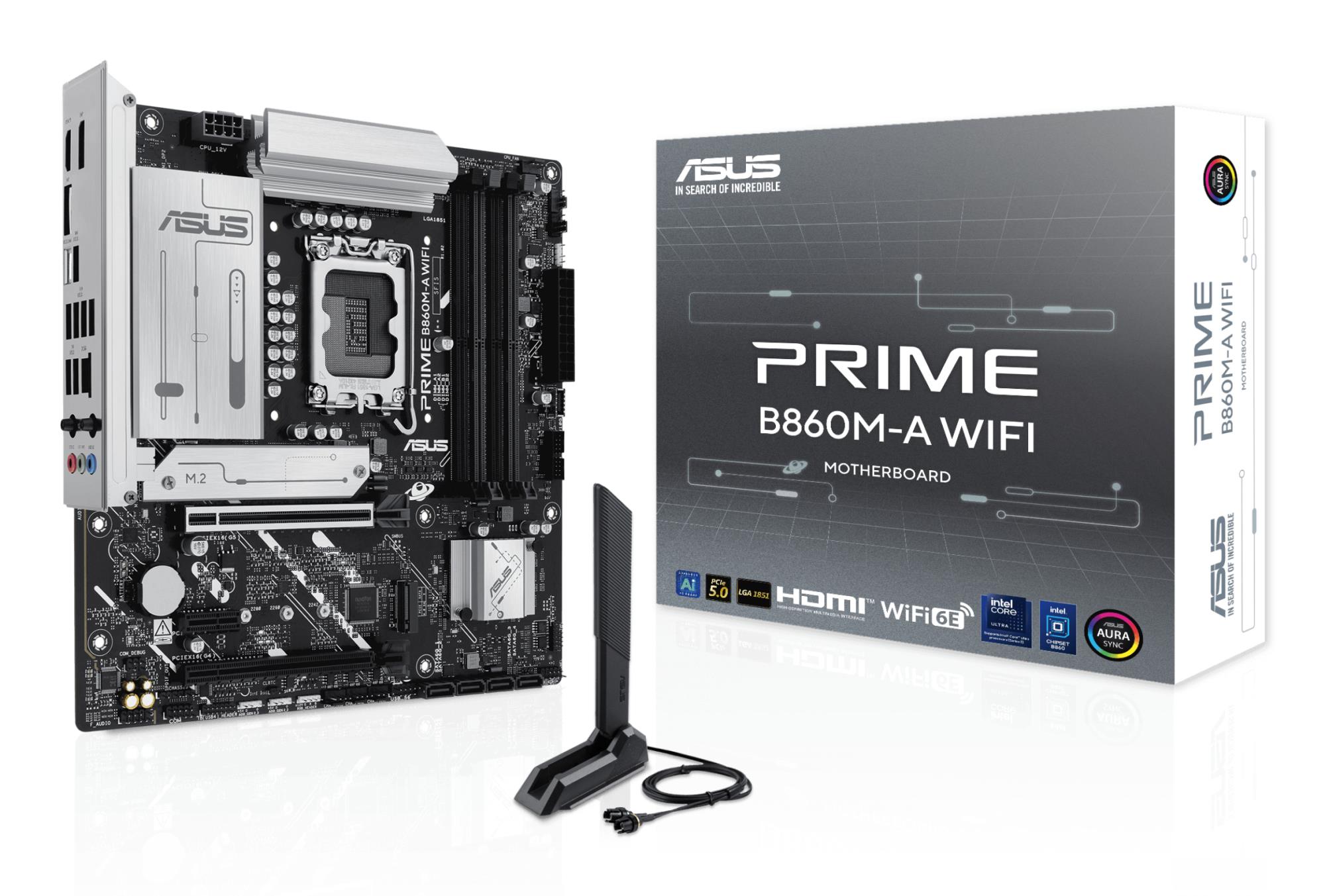Mainboard|ASUS|Intel B860 Express|LGA1851|Micro-ATX|Memory DDR5|Memory slots 4|1xPCI-Express 4.0 1x|1xPCI-Express 4.0 16x|1xPCI-Express 5.0 16x|2xM.2|1xHDMI|1xDisplayPort|7xUSB 2.0|1xUSB-C|1xUSB-C w/Thunderbolt|1xOptical S/PDIF|1xRJ45|3xAudio port|PRIMEB8