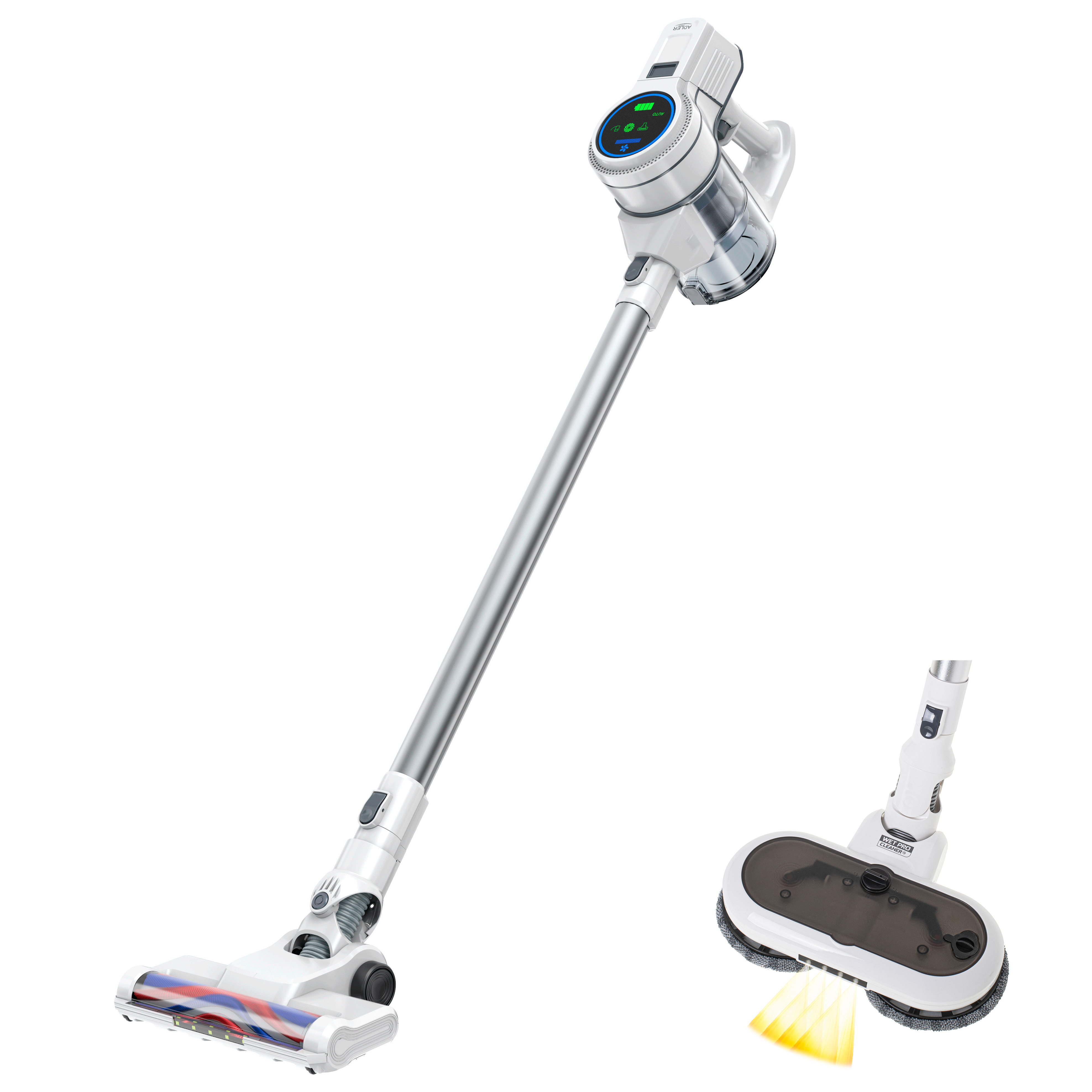 Adler Vacuum Cleaner - AD 7064 2in1 - Cordless operating - 220-240 V - Operating time (max) 57 min - White - Warranty 24 month(s)