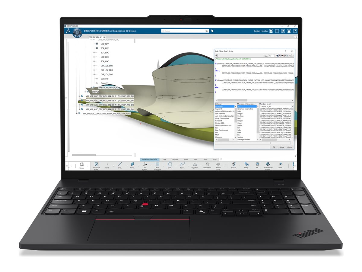 Lenovo ThinkPad P16s G4 AMD - Black - 16 " - IPS - WUXGA - 1920 x 1200 pixels - Anti-glare - AMD Ryzen AI 7 PRO - 350 - 32 GB - SO-DIMM DDR5 - Solid-state drive capacity 1000 GB - AMD Radeon 860M Graphics - Windows 11 Pro - 802.11be - Bluetooth version 5.