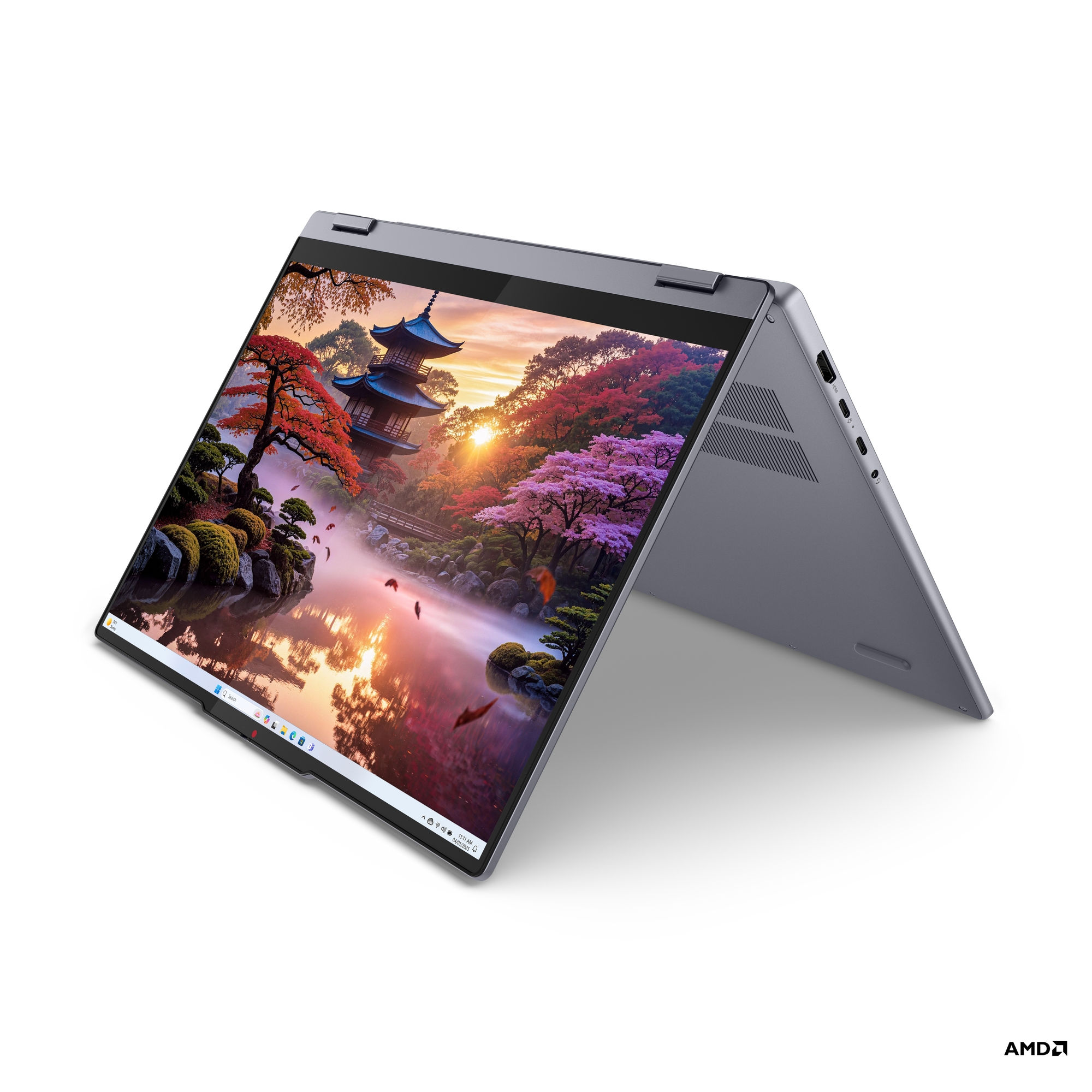 Lenovo IdeaPad 5 2-in-1 16AKP10 - Luna Grey - 16 " - IPS - Touchscreen - WUXGA - 1920 x 1200 pixels - Glossy - AMD Ryzen AI 7 - 350 - 16 GB - Soldered LPDDR5x - Solid-state drive capacity 512 GB - AMD Radeon 860M Graphics - Windows 11 Home - 802.11ax - Bl
