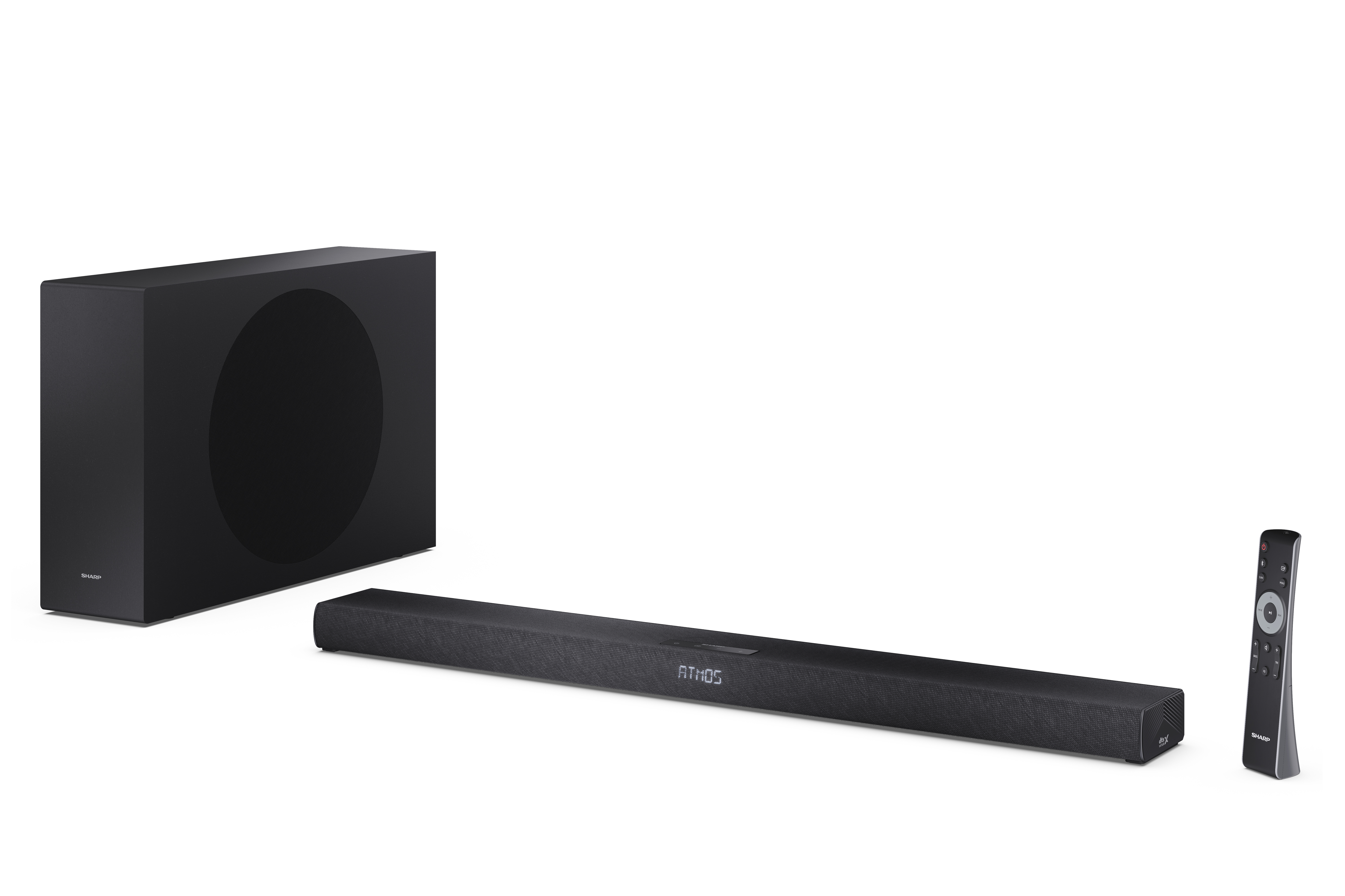Sharp 2.1ch Ultra-slim Dolby Atmos/DTS Virtual: X Soundbar with Wireless Subwoofer - HT-SBW320 - 360 W - Bluetooth - Wireless connection - Black