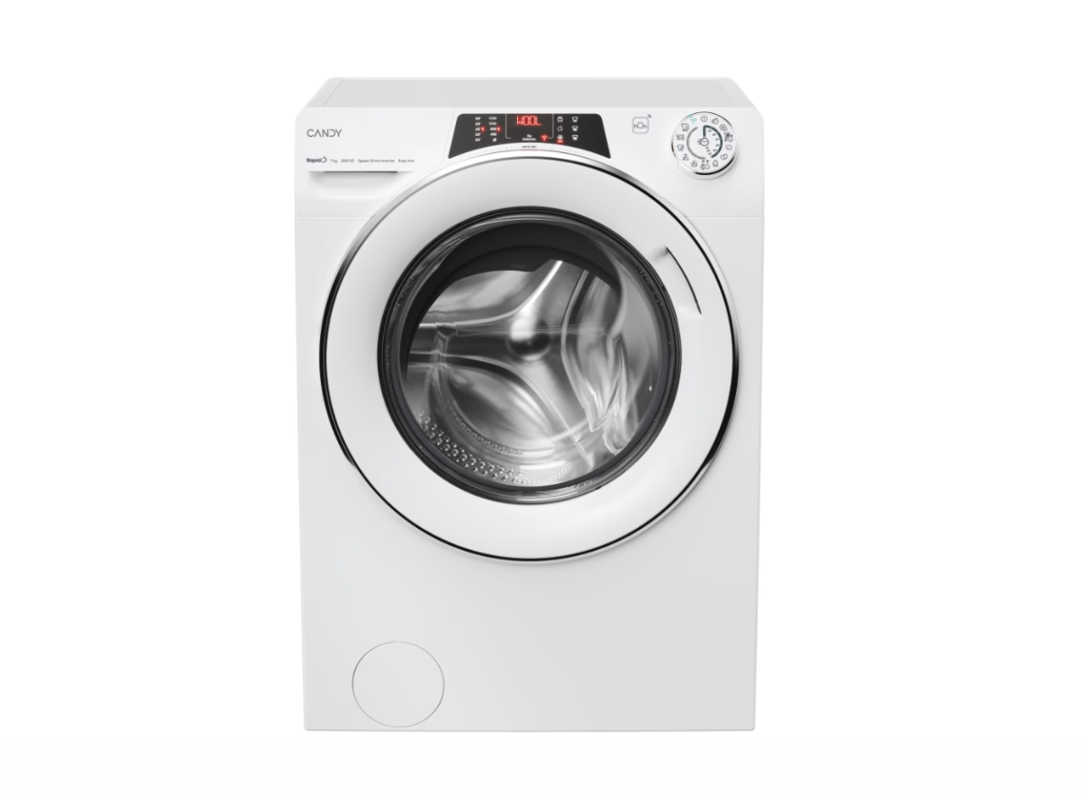 Candy Washing machine - RO41274DWMCT/1-S - Energy efficiency class A - Front loading - Washing capacity 7 kg - 1200 RPM - Depth 45.4 cm - Width 60 cm - Display - 4-digit - Steam function - Wi-Fi - White
