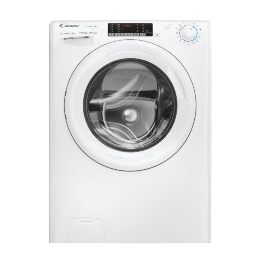Candy Washing machine - CO4 374TWM6/1-S - Energy efficiency class A - Front loading - Washing capacity 7 kg - 1300 RPM - Depth 45.4 cm - Width 60 cm - Display - 4-digit - Direct drive - Wi-Fi - White