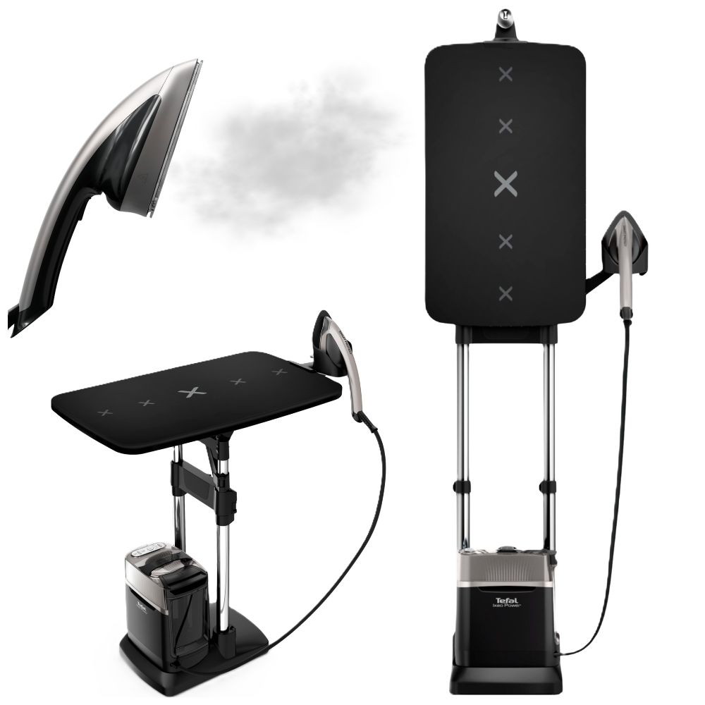 TEFAL All-in-One Garment Steamer - QT2028 - Stand Steamer - 2170 W - 100 g/min - 1.1 L - Premium Silver