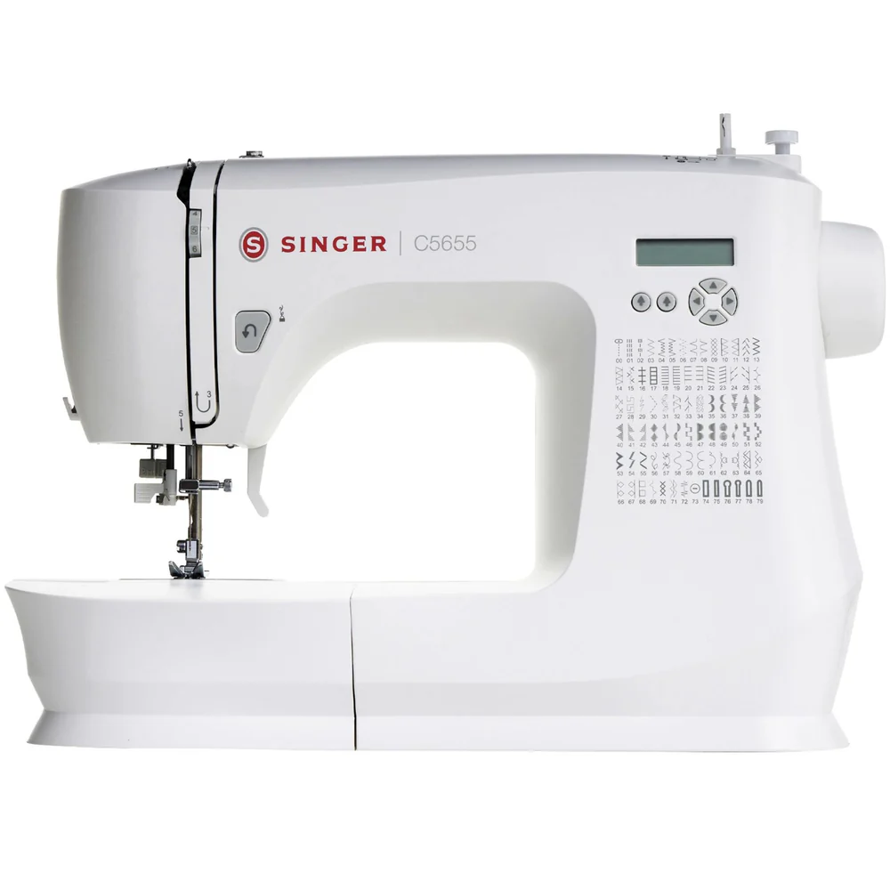 Singer - Sewing Machine - C5655 - Number of stitches 80 - Number of buttonholes 6 - White