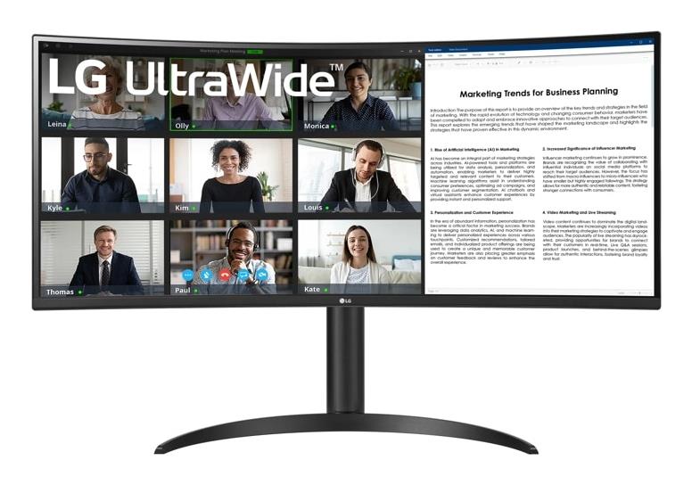 LCD Monitor|LG|34WR55QK-B|34"|Business/Curved/21 : 9|Panel VA|3440x1440|21:9|100Hz|5 ms|Height adjustable|Tilt|Colour Black|34WR55QK-B