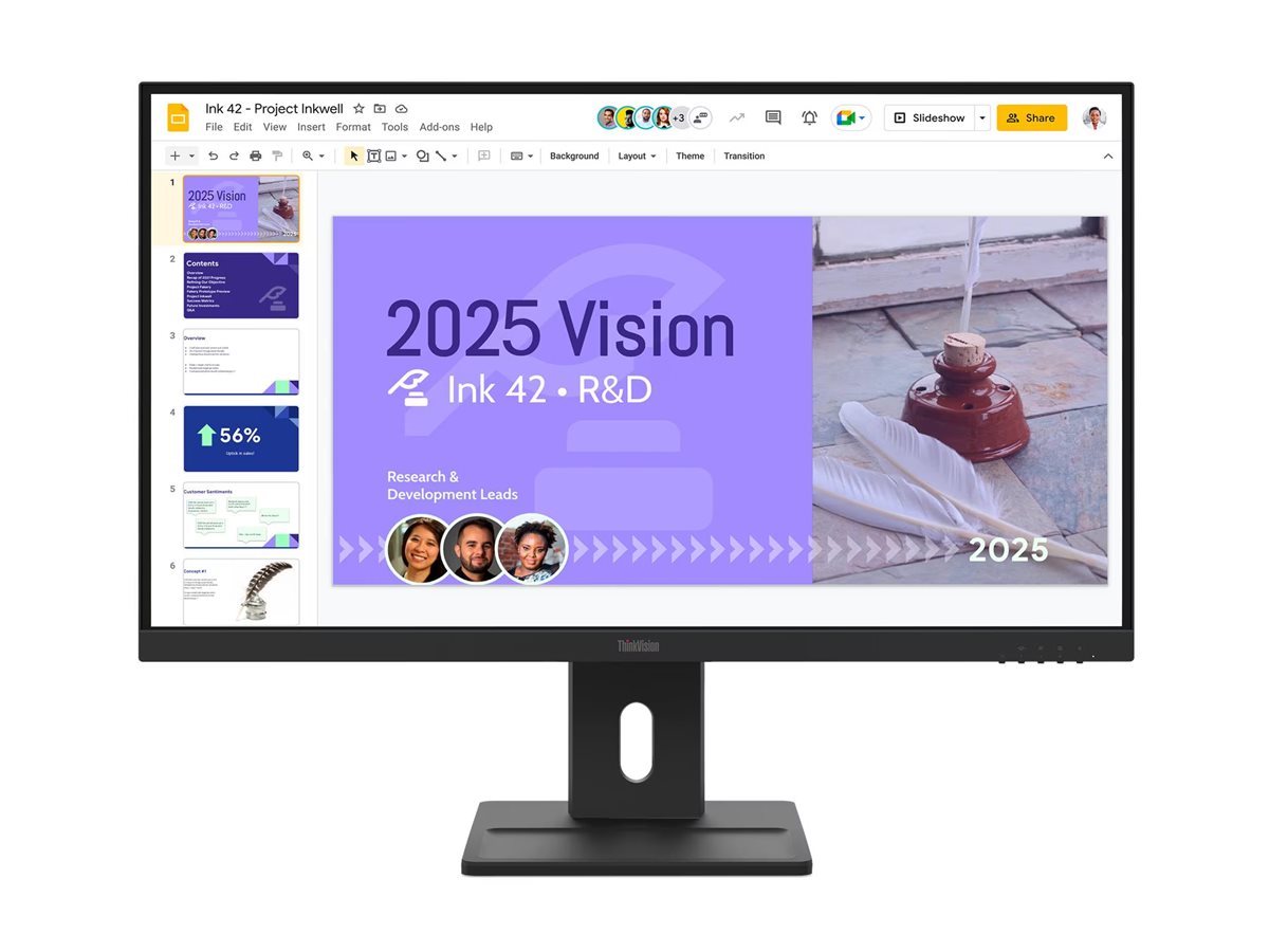 Lenovo ThinkVision E27Q-40 27 2560x1440/16:9/350 nits/DP/HDMI/3Y Warranty - Lenovo