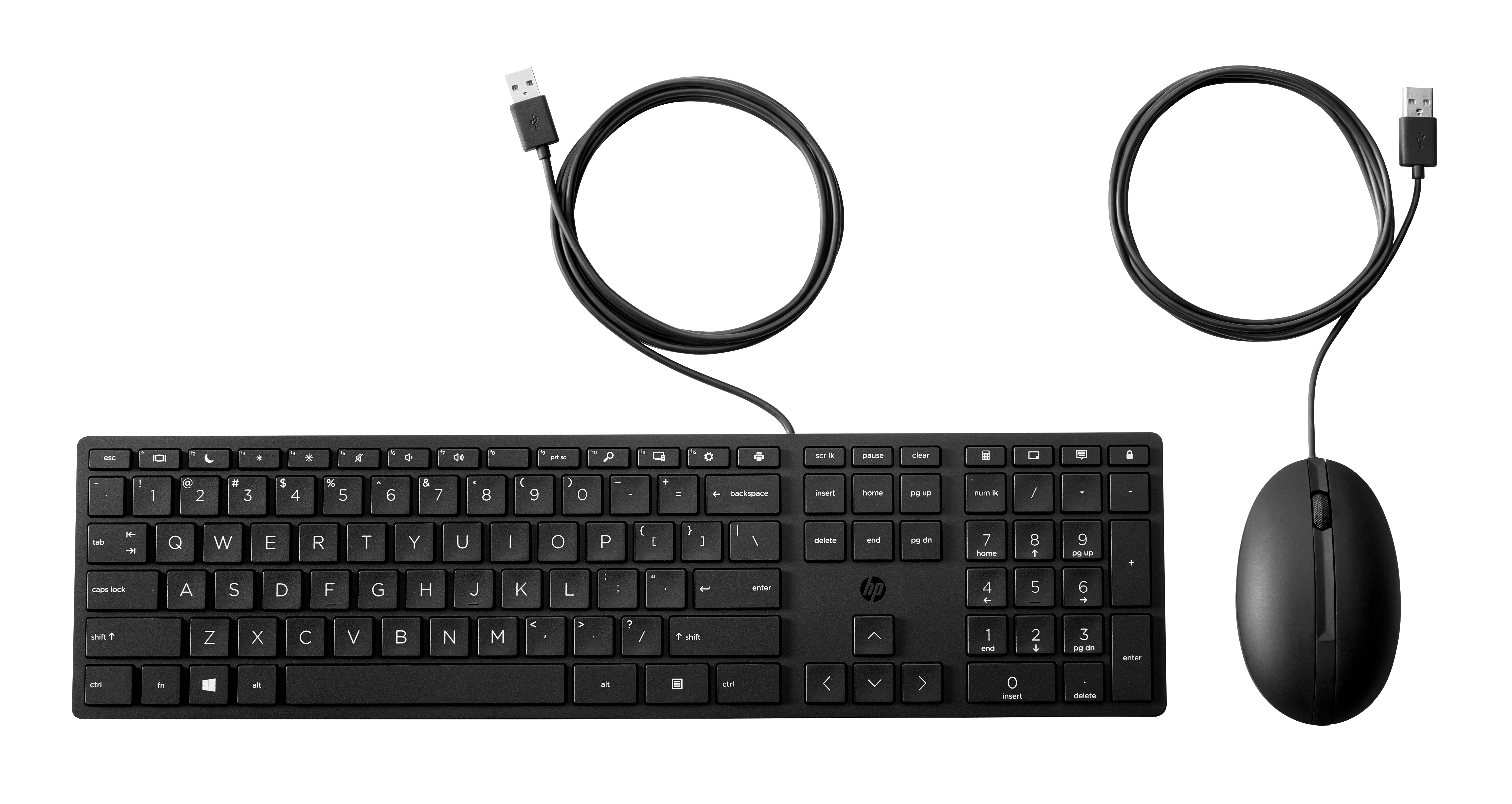 HP 320MK USB Wired Mouse Keyboard Combo, spill resistant – Black - US ENG