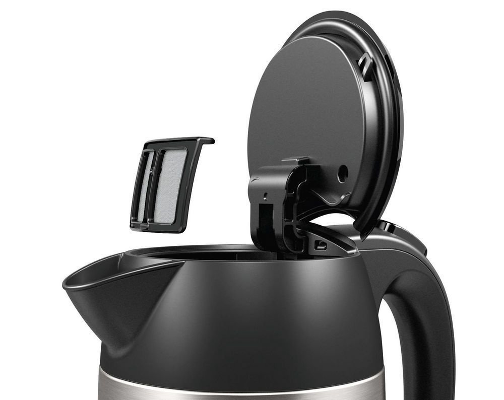 Bosch - Kettle - DesignLine TWK3P420 - Electric - 2400 W - 1.7 L - Stainless steel - 360° rotational base - Black/Stainless Steel