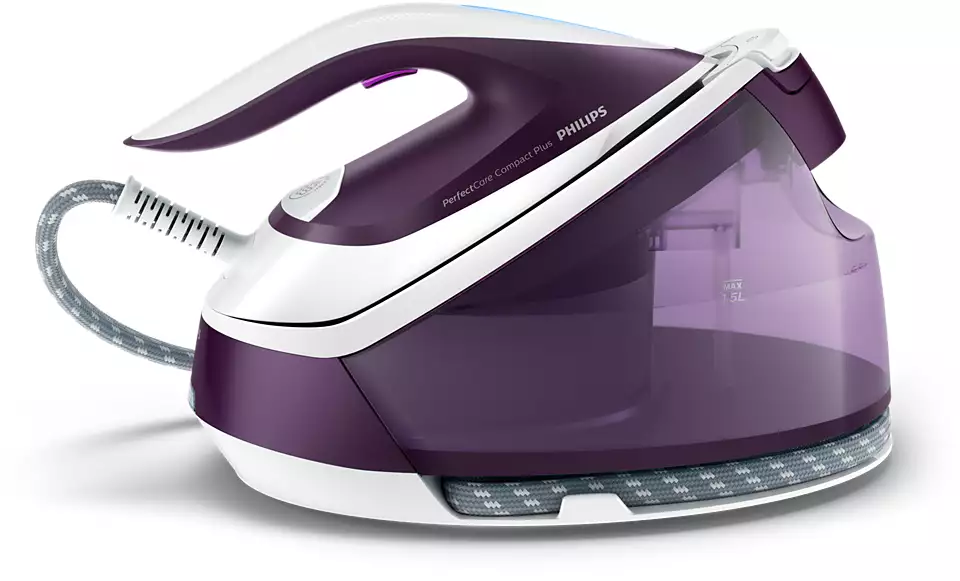Philips - Ironing System - GC7933/30 PerfectCare Compact Plus - 2400 W - Continuous steam 120 g/min - Purple