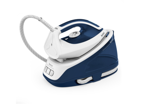 TEFAL - Express Essential Steam Station - SV6116E0 - 2200 W - 1.4 L - 5 to 6 bar - Auto power off - Vertical steam function - Calc-clean function - White/ Blue