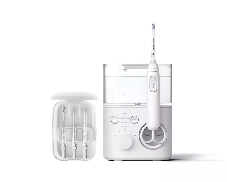 Philips - Oral Irrigator - HX3911/40 Sonicare Power Flosser 7000 - 600 ml - Number of heads 4 - White