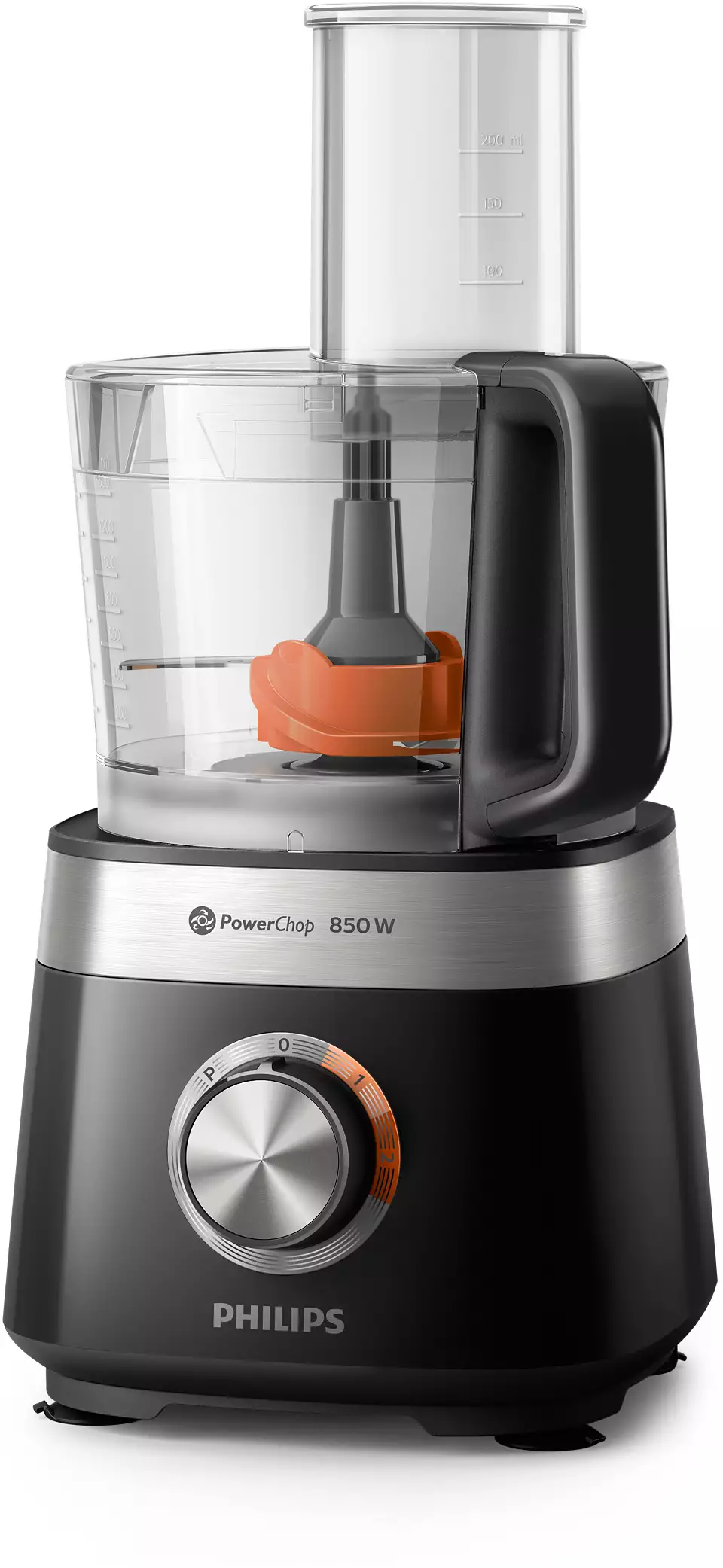 Philips - Compact Food processor - HR7530/10 Viva Collection - 850 W - Number of speeds 2 - Bowl capacity 2.1 L - Black