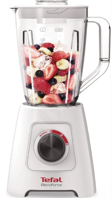 TEFAL - Blender - Blendforce II - Tabletop - 600 W - Jar material Plastic - Jar capacity 2 L - Ice crushing - White