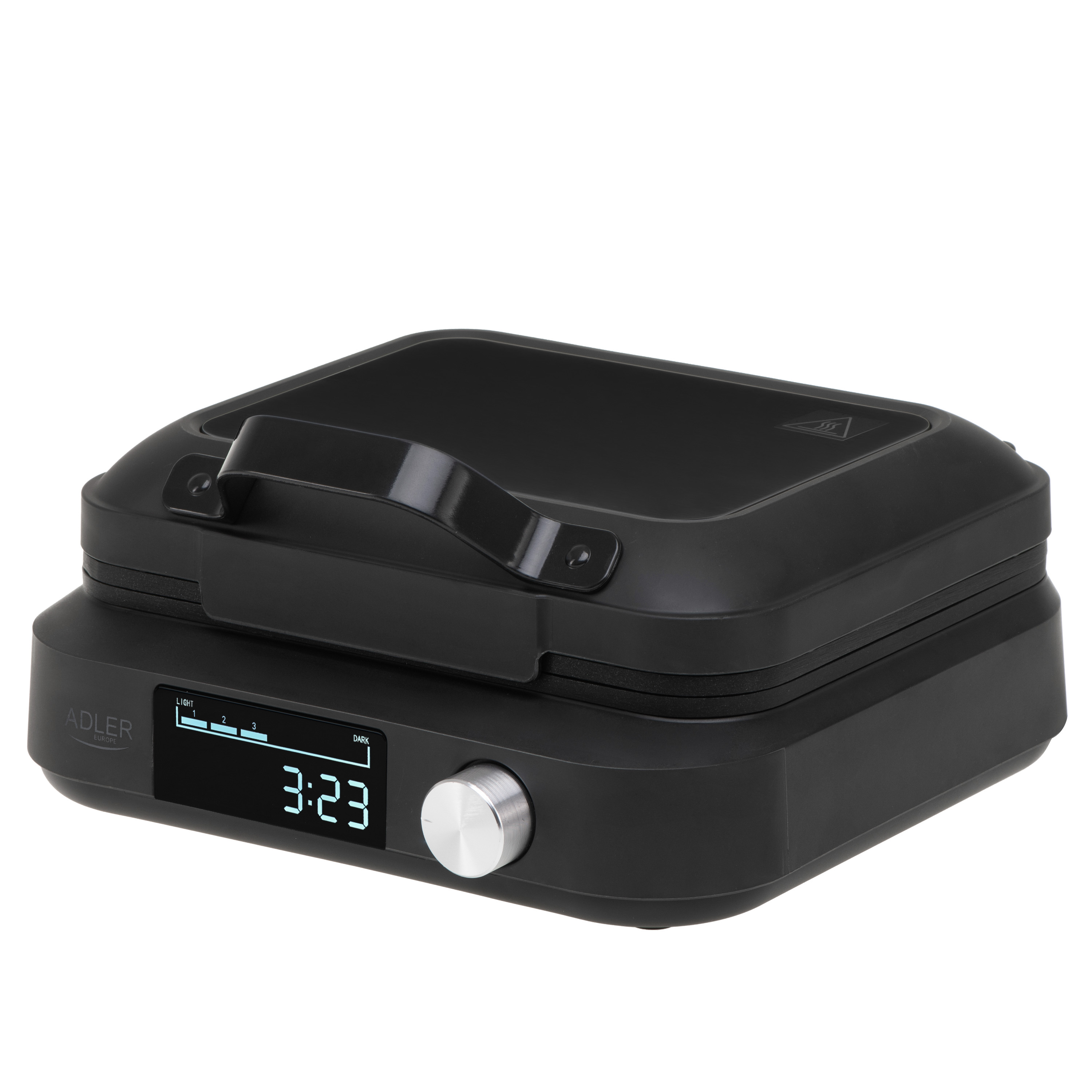 Adler Waffle Maker with LED Display - AD 3087 - 2200 W - Number of pastry 2 - Belgium - Black