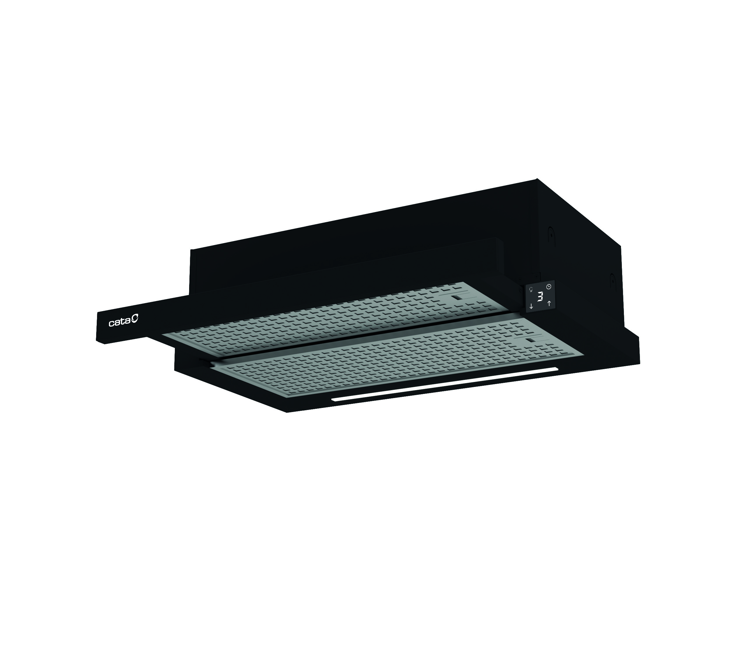 CATA Hood - TFH 6430 GBK - Telescopic - Energy efficiency class A+ - Width 59.8 cm - 391.5 m³/h - Electronic - LED - Black