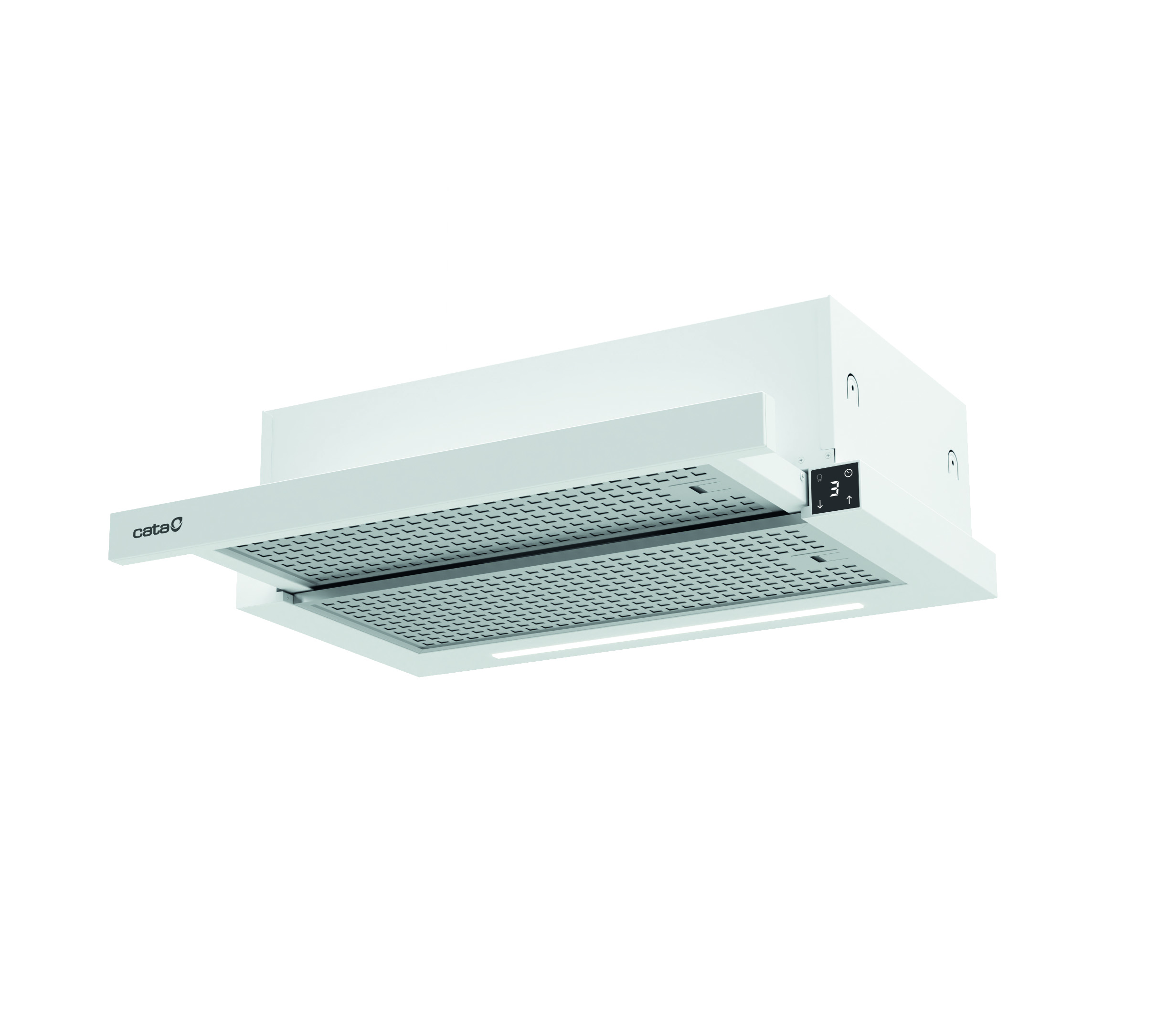 CATA Hood - TFH 6430 GWH - Telescopic - Energy efficiency class A+ - Width 59.8 cm - 391.5 m³/h - Electronic - LED - White