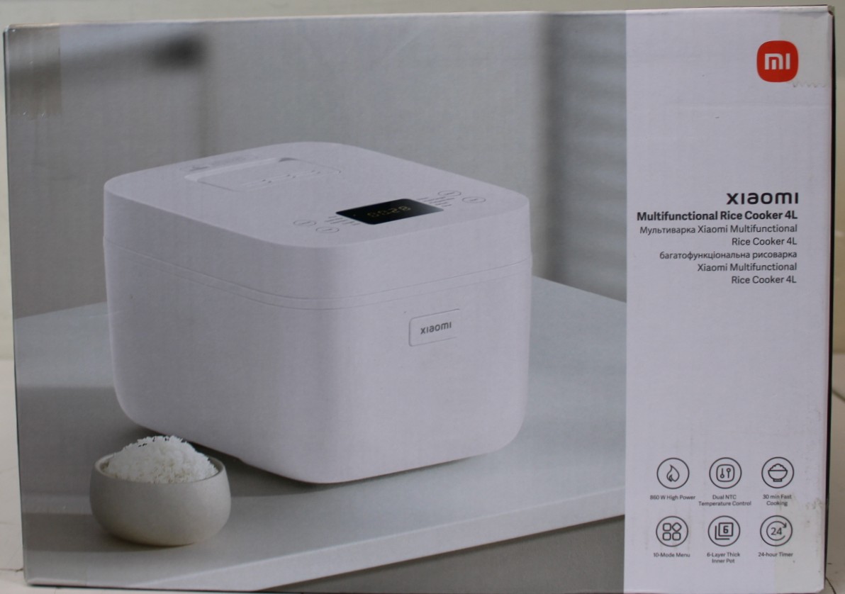 SALE OUT. Xiaomi Multifunctional Rice Cooker 4L EU - Xiaomi Multifunctional Rice Cooker 4L EU - 785-935 W - 4 L - Number of programs 10 - White - DAMAGED PACKAGING