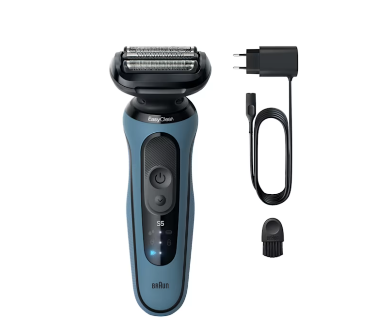 Braun Shaver - Series 5 52-A1000s - Operating time (max) 50 min - Wet & Dry - Lithium Ion - Blue/Black