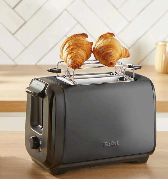 TEFAL Subito TT5S18E0 - Number of slots 2 - Power 1200 W - Black - Housing material Stainless steel/Plastic