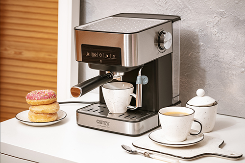 Camry - Espresso and Cappuccino Coffee Machine - CR 4410 - Pump pressure 15 bar - Built-in milk frother - Semi-automatic - 850 W - Black/Stainless steel