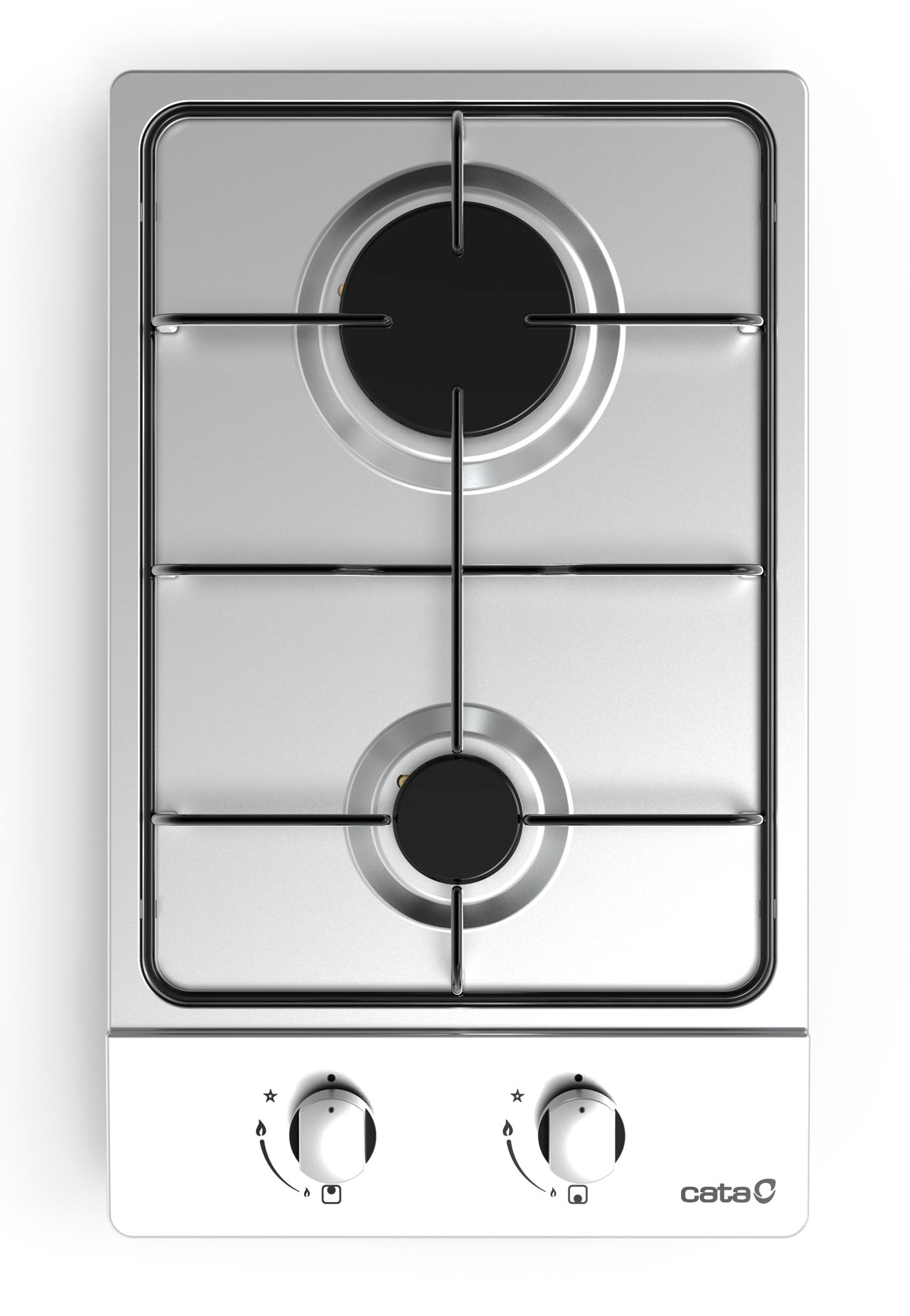 CATA - Hob - GI 3002 X - Gas - Number of burners/cooking zones 2 - Rotary knobs - Stainless steel