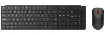 Lenovo Multi-Mode Pro Combo Keyboard and Mouse 6000-US Euro - Keyboard and Mouse Set - Wireless - Mouse included - Bluetooth - US Euro - Eclipse Black