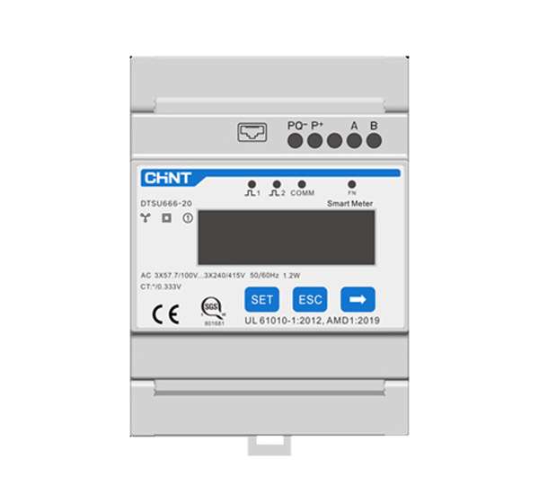 SUNGROW - SEM DTSU666-20 250A Three Phase Smart Meter indirect measurement (needs CT‘s) - UT000138