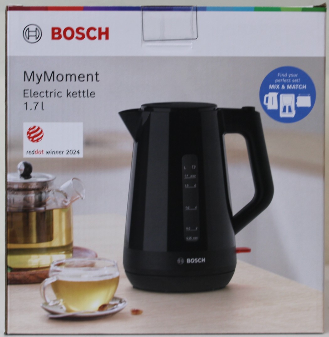 SALE OUT. - Bosch - Kettle - TWK1M123 - Electric - 2400 W - 1.7 L - Plastic - 360° rotational base - Black - DAMAGED PACKAGING