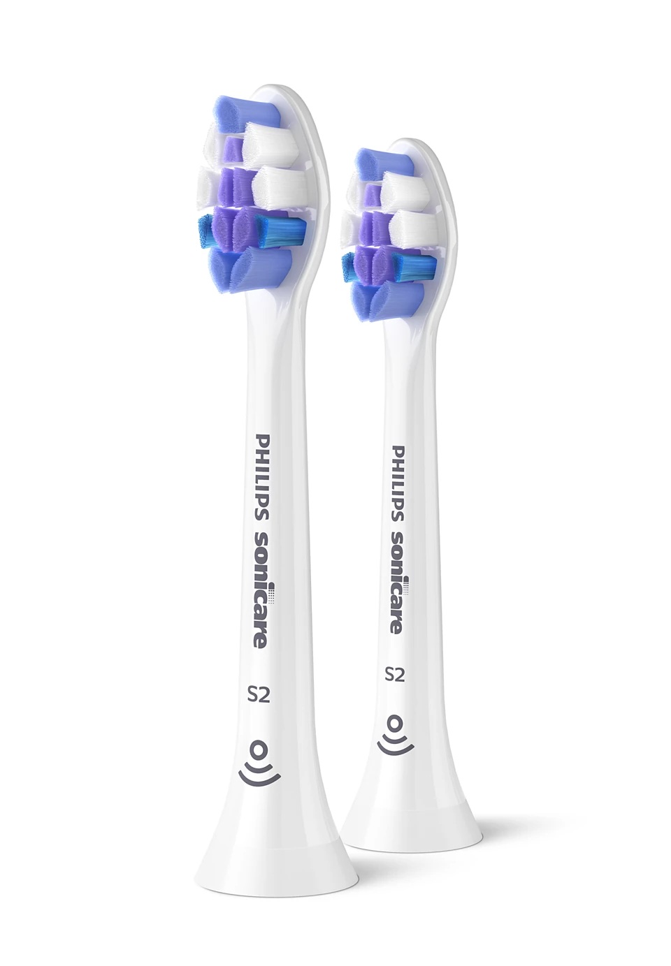 Philips - Replacement brush heads - HX6052/87 Sonicare Sensitive - Heads - For adults - Number of brush heads included 2 - White