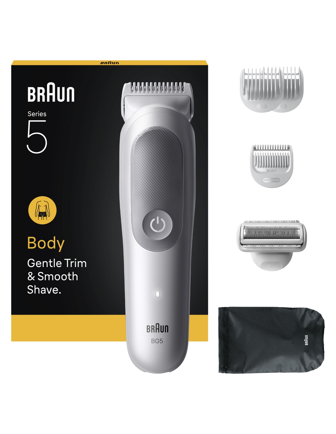 Braun Body Groomer - Series 5 BG5550 - Cordless - Lght Grey