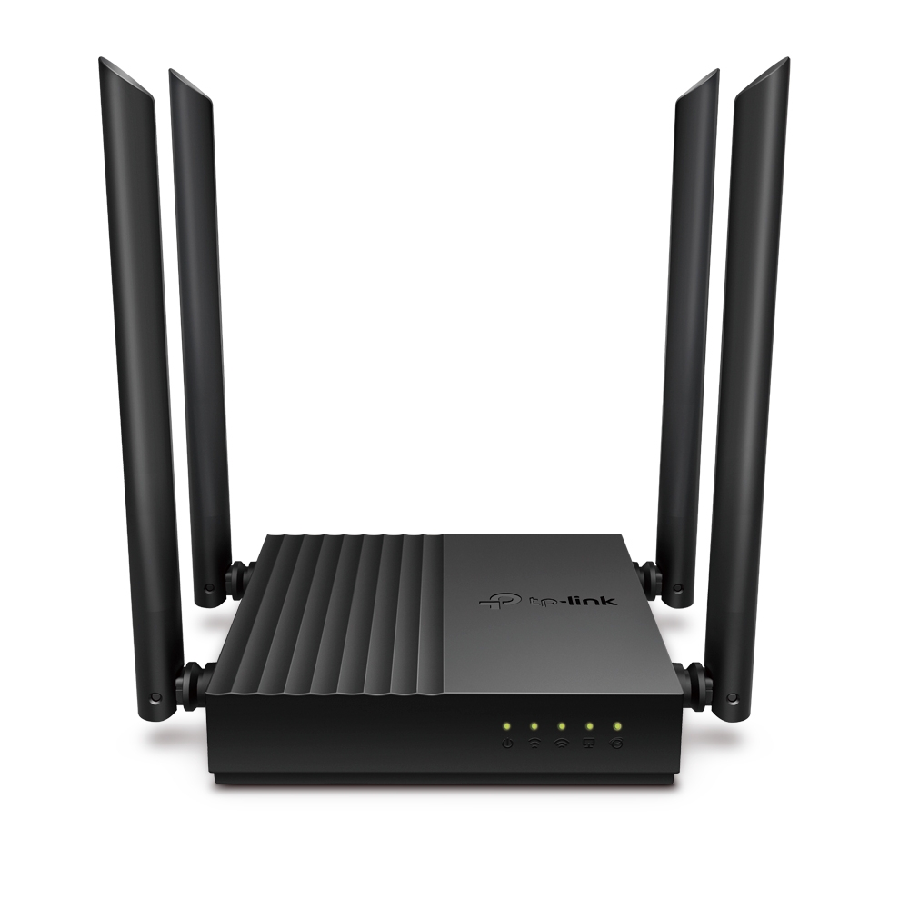 TP-LINK - AC1200 Wireless MU-MIMO Wi-Fi Router - Archer C64 - 802.11ac - 867+400 Mbit/s - Ethernet LAN (RJ-45) ports 4 - Mesh Support No - MU-MiMO Yes - No mobile broadband - Antenna type 4 x Fixed