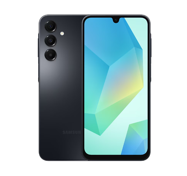 Samsung - Galaxy - A16 (A165) - Black - 6.7 " - Super AMOLED - 1080 x 2340 pixels - Mediatek - Helio G99 - Internal RAM 4 GB - 128 GB - microSDXC - Dual SIM - 4G - Main camera resolution 50+5+2 MP - Secondary camera resolution 13 MP - Android - 14 - 5000 