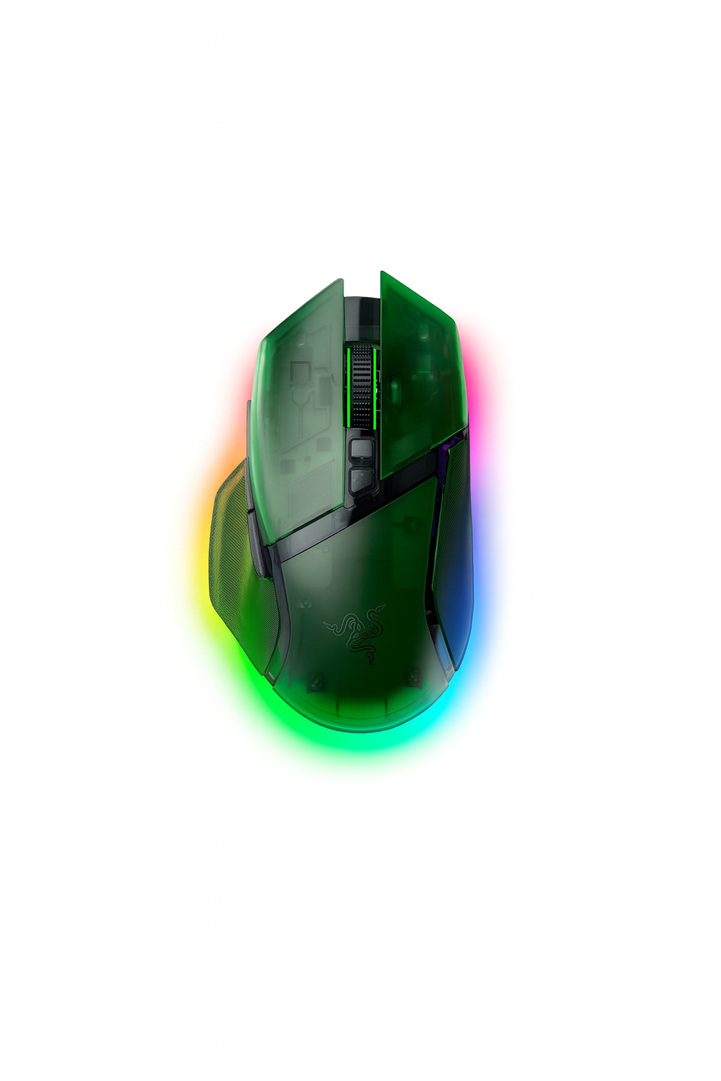 Razer - Basilisk V3 Pro 35K - Gaming Mouse - Wireless/Wired - Phantom Green Edition