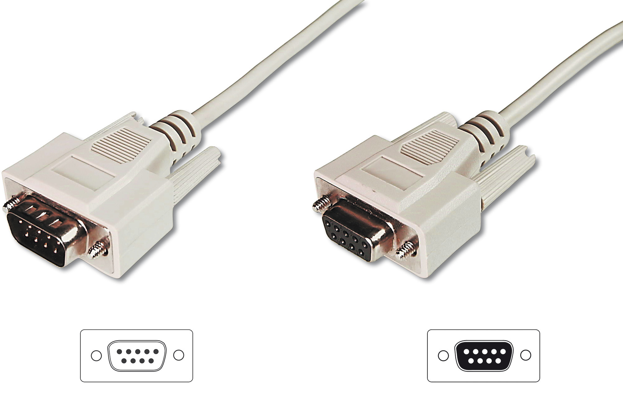 Digitus - Data transfer extension cable, D-Sub9/St - D-Sub9/Bu - AK-610203-030-E