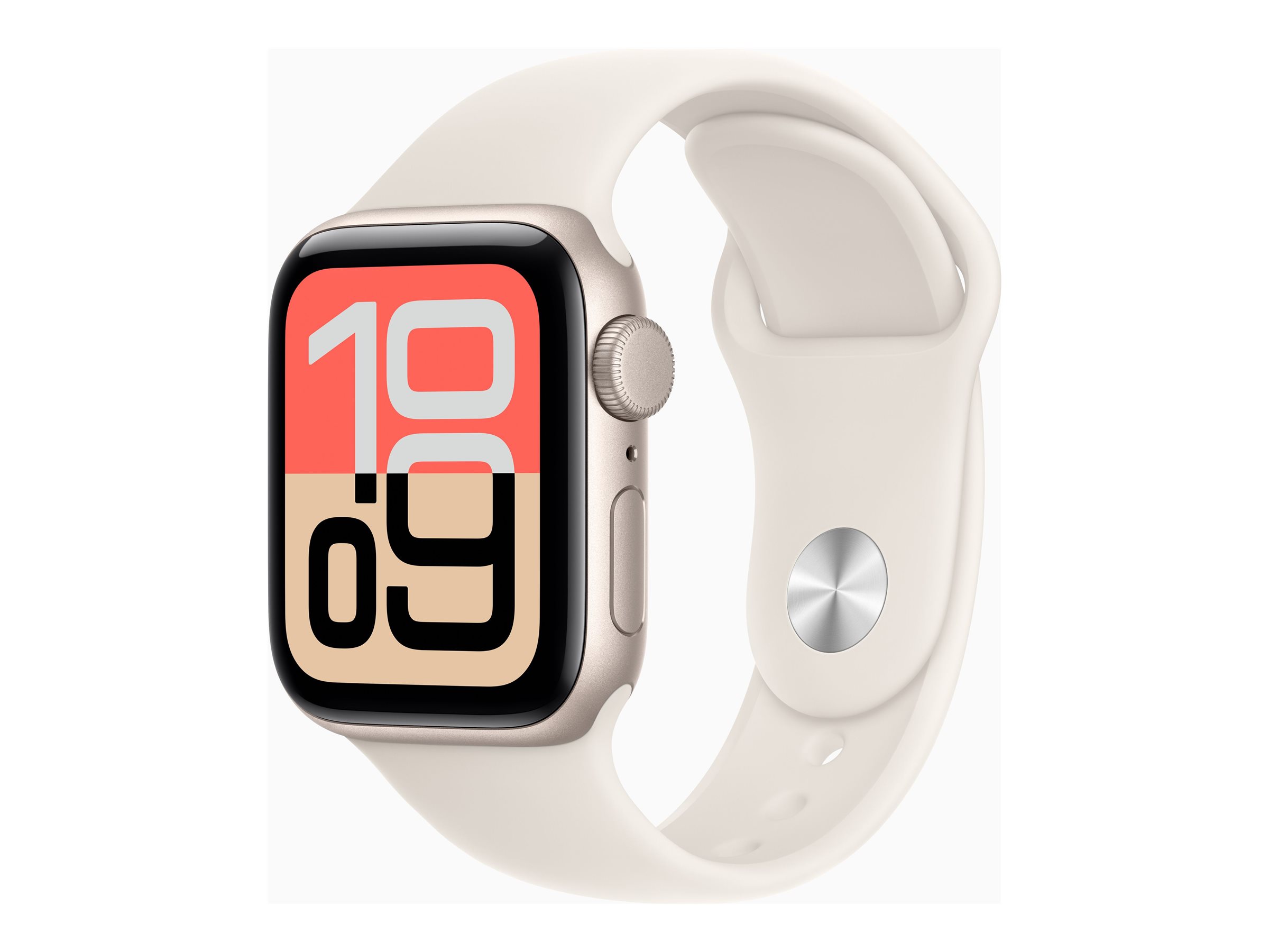 Apple Watch SE 3 GPS + Cellular 40mm Starlight Aluminium Case with Starlight Sport Band - M/L - Apple