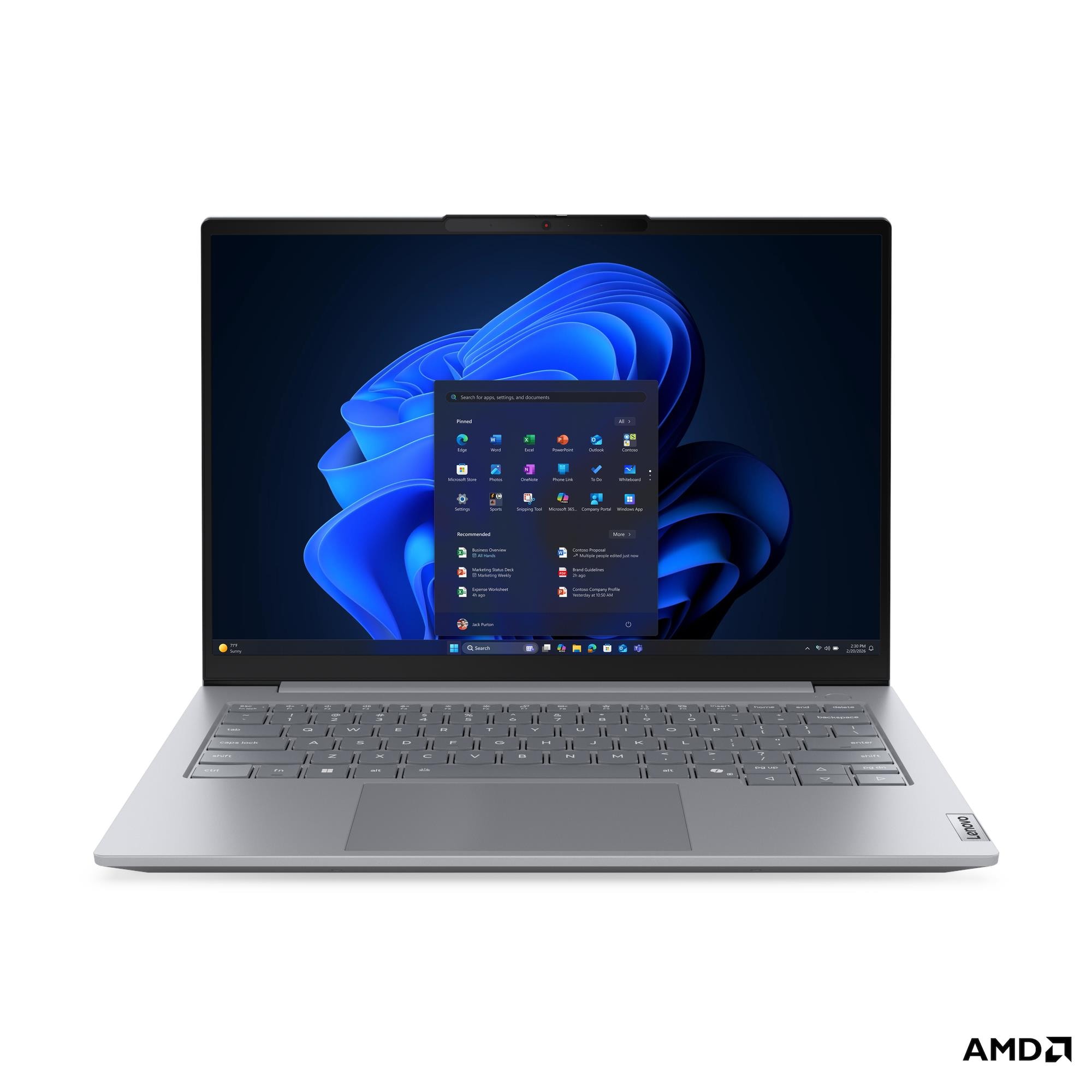 Lenovo ThinkBook 14 G9 AHP - Arctic Grey - 14 " - IPS - WUXGA - 1920 x 1200 pixels - Anti-glare - AMD Ryzen 5 - 220 - 16 GB - SODIMM DDR5 - Solid-state drive capacity 512 GB - AMD Radeon 740M Graphics - Windows 11 Pro - 802.11be - Bluetooth version 5.4 - 