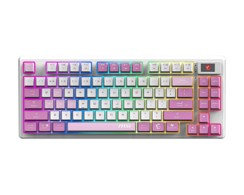 MSI FORGE GK600 TKL WIRELESS VIOLET - Gaming keyboard - Wireless - US - Mechanical Linear