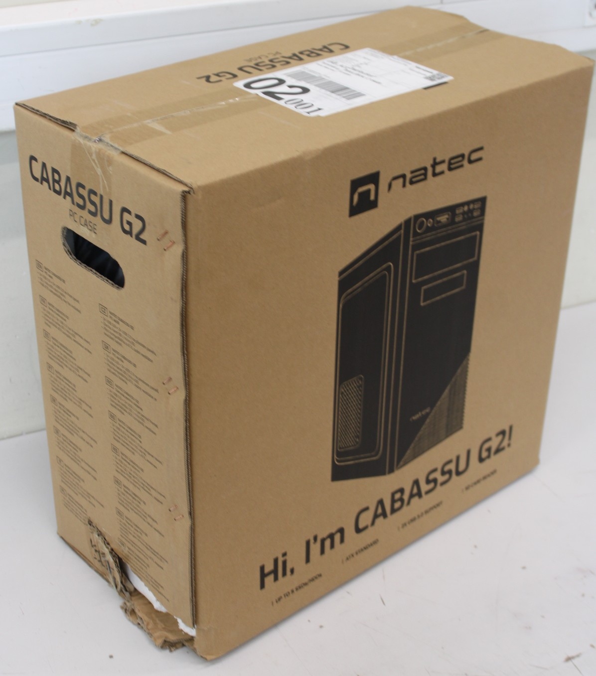 SALE OUT. Natec Cabassu G2 PC case Midi Tower, Black - Natec - PC case - Cabassu G2 - Black - Midi Tower - DAMAGED PACKAGING