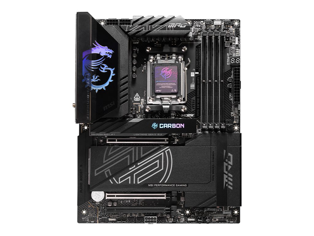 MSI Processor family AMD - Processor socket AM5 - DDR5 UDIMM - Supported hard disk drive interfaces SATA, M.2 - Number of SATA connectors 4