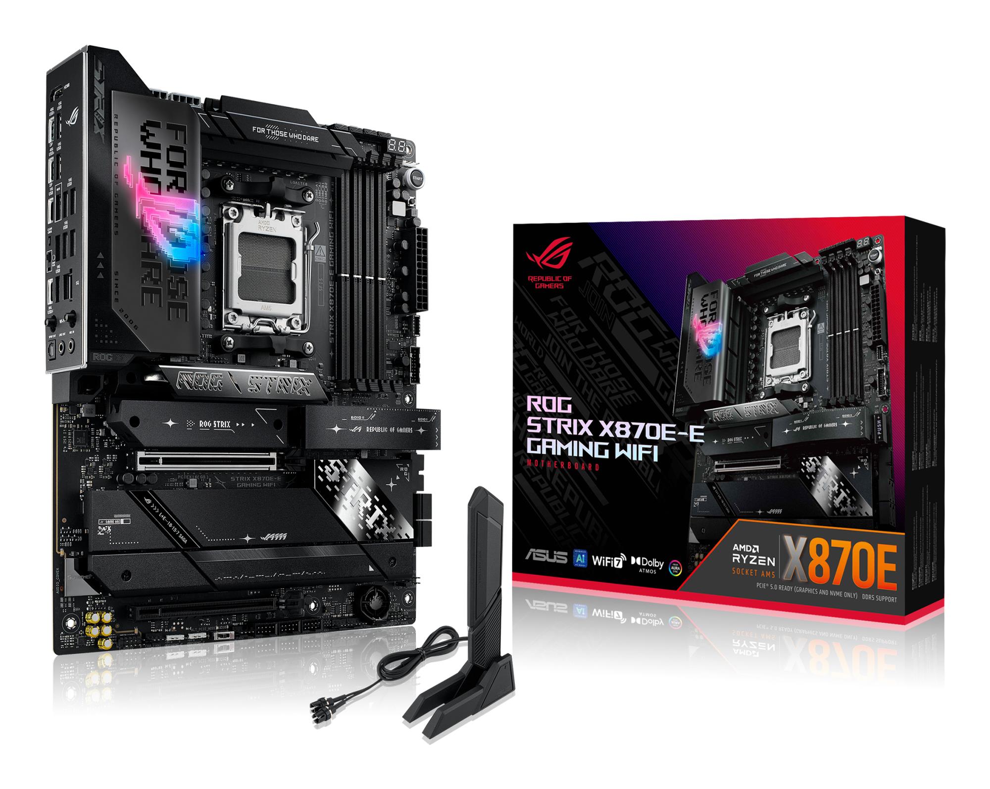 Mainboard|ASUS|AMD X870E|SAM5|ATX|Memory DDR5|Memory slots 4|1xPCI-Express 4.0 16x|1xPCI-Express 5.0 16x|5xM.2|1xHDMI|9xUSB 3.2|2xUSB-C|2xUSB4|1xOptical S/PDIF|STRIXX870E-EGAMINGWIFI