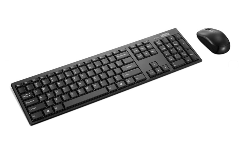 Lenovo 100 Wireless Combo Keyboard and Mouse - Keyboard and Mouse Set - Wireless - Mouse included - US Euro - Black