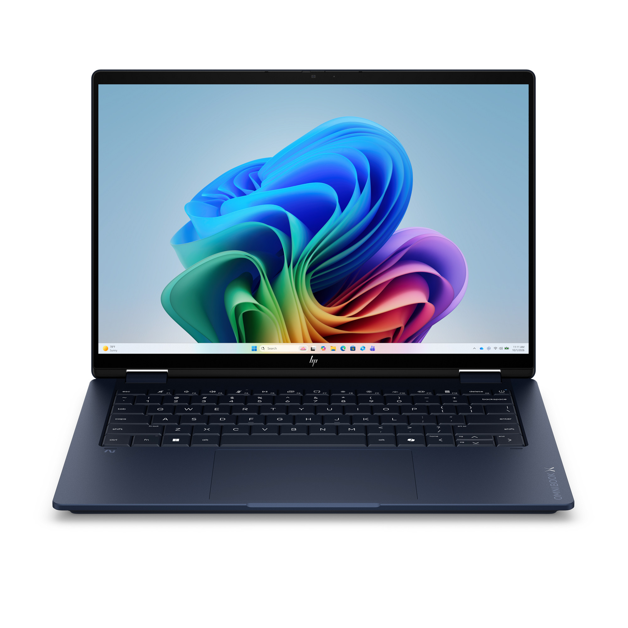 HP OmniBook X Flip 14-kc0005nn - Ryzen AI 7 450 (8C) 50 NPU TOPs,  32GB LPDDR5X 7500 on-board, 512GB PCIe Gen4 Value, AMD Radeon 860M Graphics, Touch/14.0 2K (1920x1200) Brightview 400 nits, Athmospheric Blue, Win 11 Home, 1 years