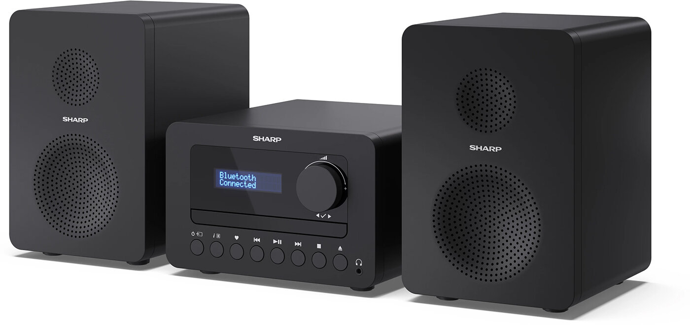 Sharp XL-B520D(BK) Tokyo Hi-Fi Micro System 2.0, FM/DAB/DAB+/USB, CD, Bluetooth 5.0, Aux-in, Black - Sharp - Tokyo Hi-Fi Micro System 2.0 - XL-B520D(BK) - Bluetooth - Black