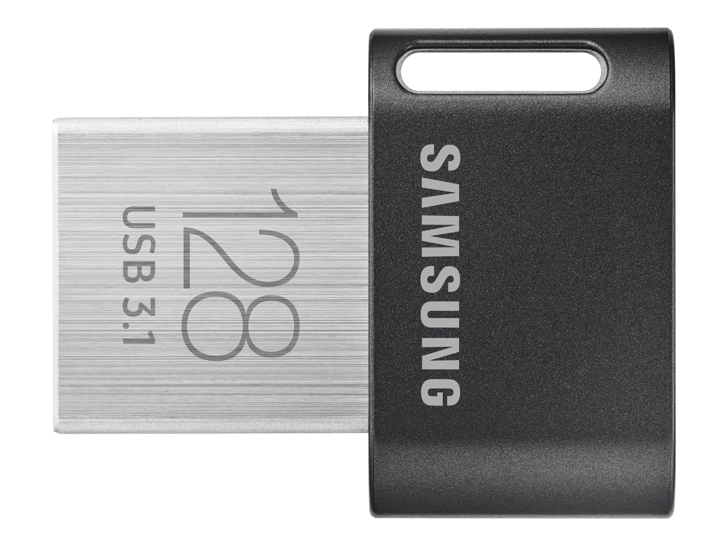 Samsung - FIT Plus - MUF-128AB/APC - 128 GB - USB Type-A - Black/Silver